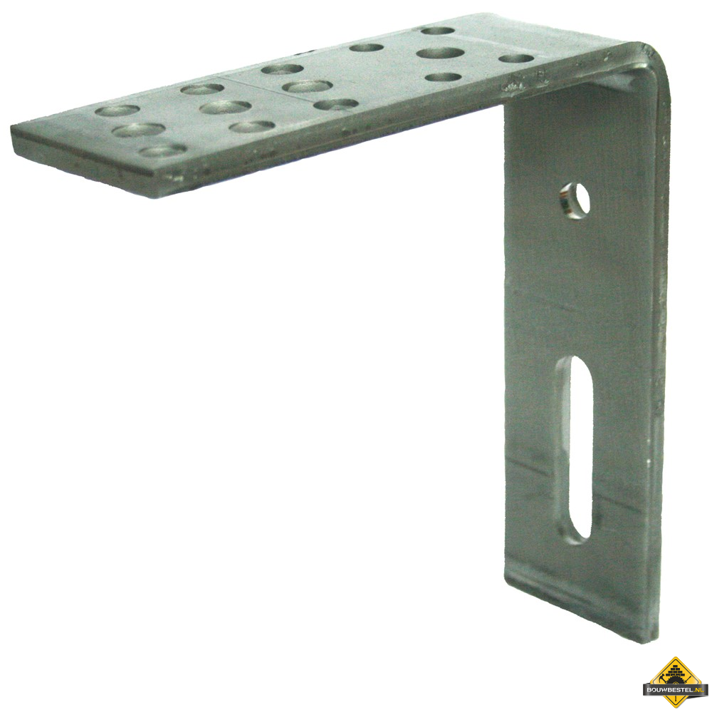 Hoekanker / hoekijzer zwaar | Staal verzinkt | 200x210mm 70x8mm | 25 stuks