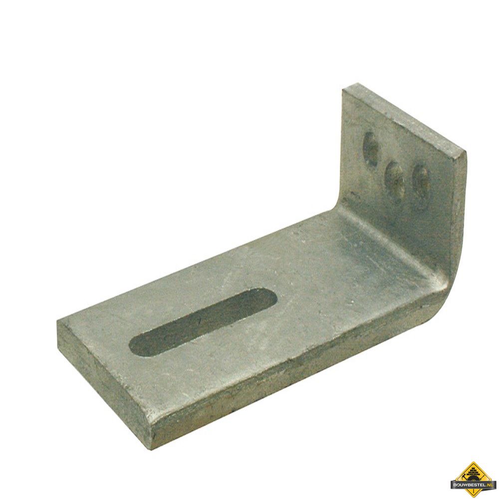 Hoekanker / hoekijzer zwaar | Staal verzinkt | 40x150mm 70x10mm | 25 stuks