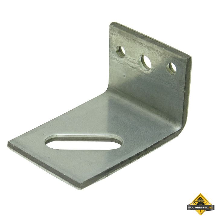 Hoekanker / hoekijzer zwaar | Staal verzinkt | 60x100mm 70x6mm | 25 stuks