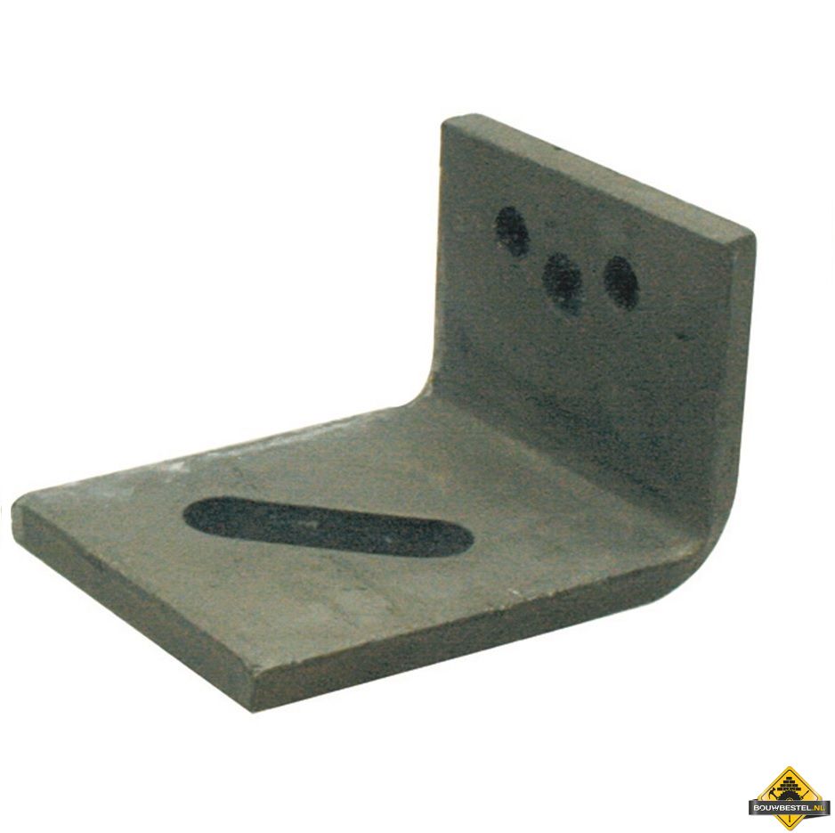 Hoekanker / hoekijzer zwaar | Staal verzinkt | 60x100mm 80x10mm | 25 stuks