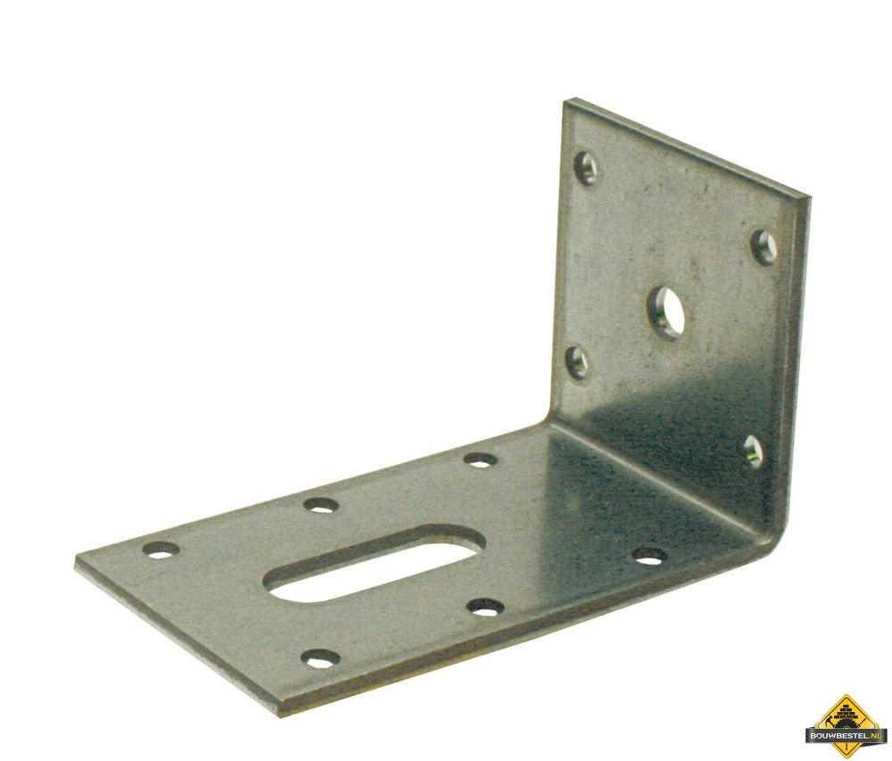Hoekanker / hoekijzer zwaar | Staal verzinkt | 65x105mm 60x4mm | 25 stuks