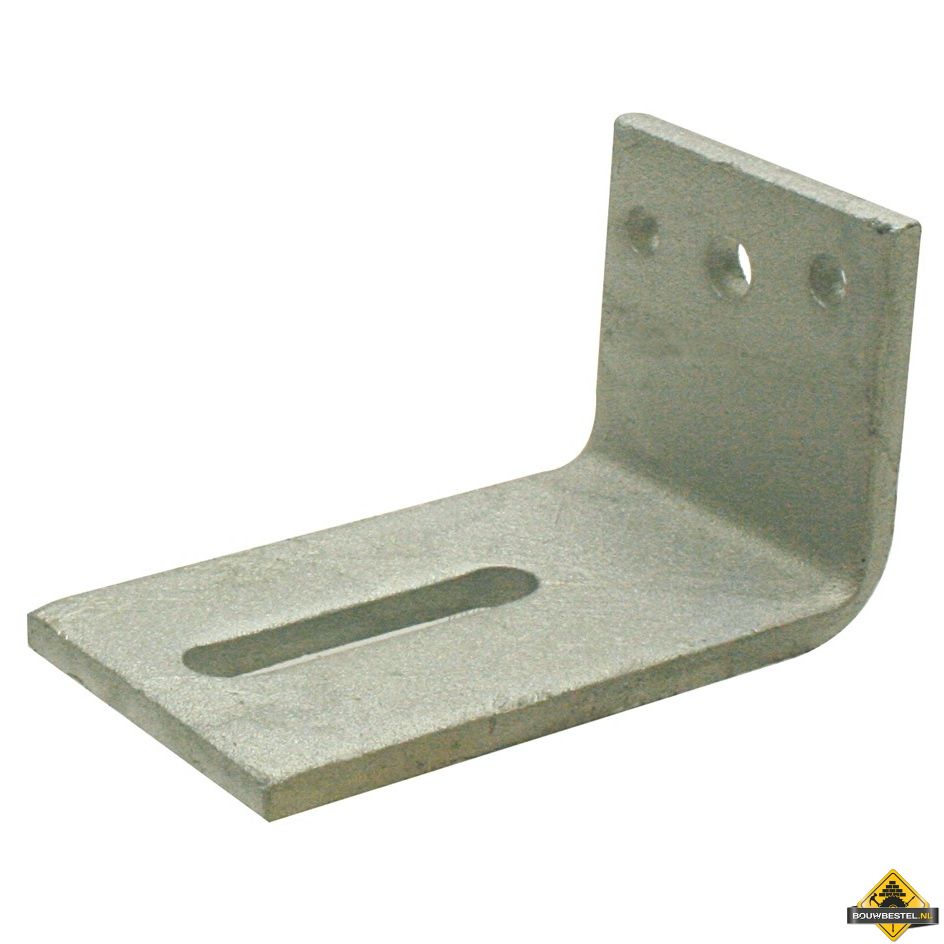 Hoekanker / hoekijzer zwaar | Staal verzinkt | 70x120mm 70x10mm | 25 stuks