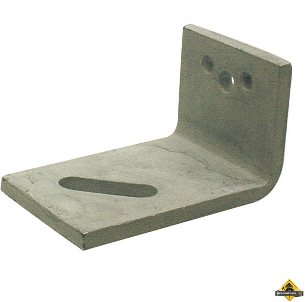 Hoekanker / hoekijzer zwaar | Staal verzinkt | 70x120mm 80x10mm | 25 stuks