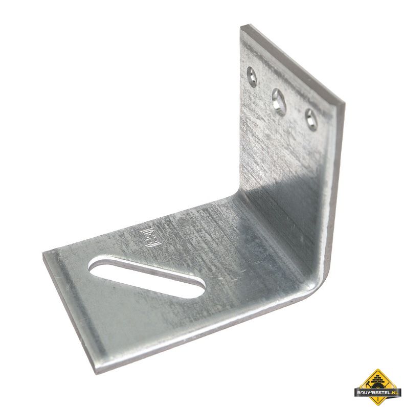 Hoekanker / hoekijzer zwaar | Staal verzinkt | 90x100mm 70x6mm | 25 stuks
