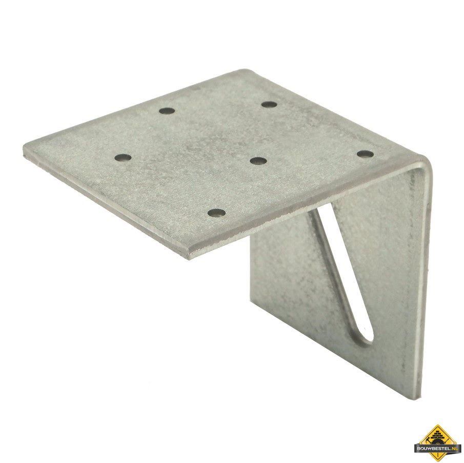Hoekanker / hoekijzer zwaar | Zink Magnesium | 80x80mm 72x4mm | 25 stuks