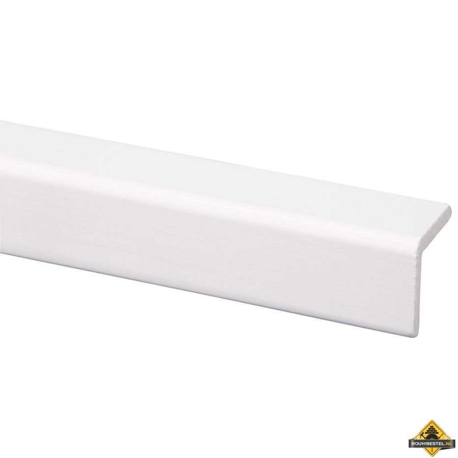 Grenen hoeklat FSC 27 x 27 mm 270 cm wit gelakt
