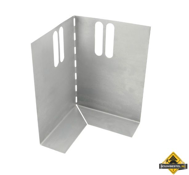 Hoekstuk tbv Metalen randkist 210X300mm Vloerhoogte: 210-250mm Sendzimir verzinkt - per stuk