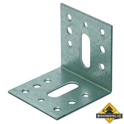 Hoek / Hoekanker / Versterkingshoek 60X60mm 57X2 115x2 Sendzimir Verzinkt - per stuk