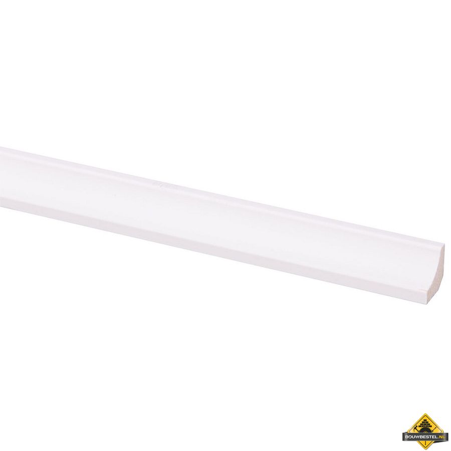 Grenen hollat FSC 16 x 16 mm 270 cm wit gegrond