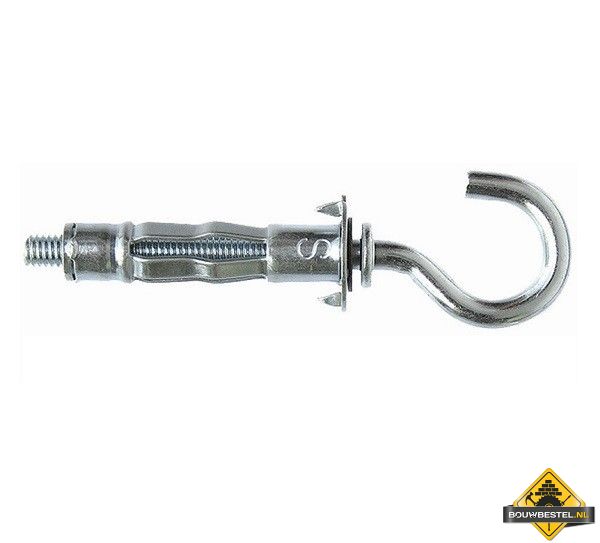 Metalen hollewandplug + open haak M 4x 38 Zn - 25 stuks