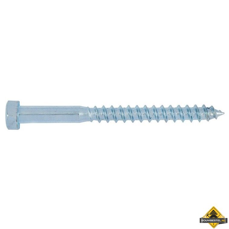 Houtdraadbout 12x40mm SW19 | Galvanisch verzinkt staal | 50 stuks (UITVERKOOP, OP = OP)