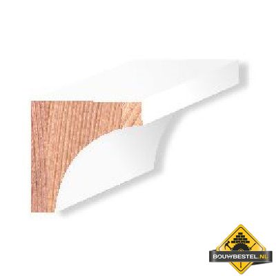 Western Red Cedar Hardhout gootlijst gegrond 44x44x4600