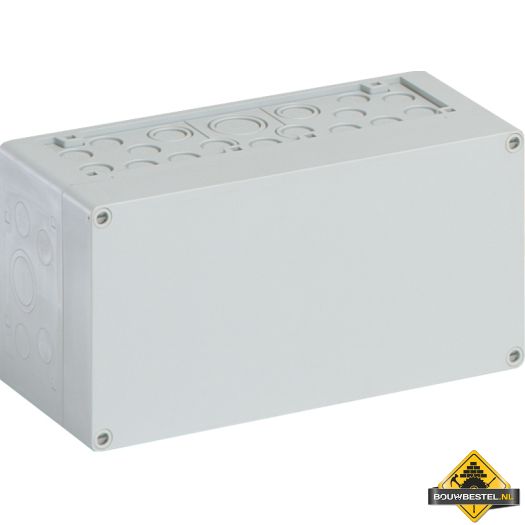 Industriele lege behuizing met grijze deksel AKi 1-g 150 x 300 x 132 mm