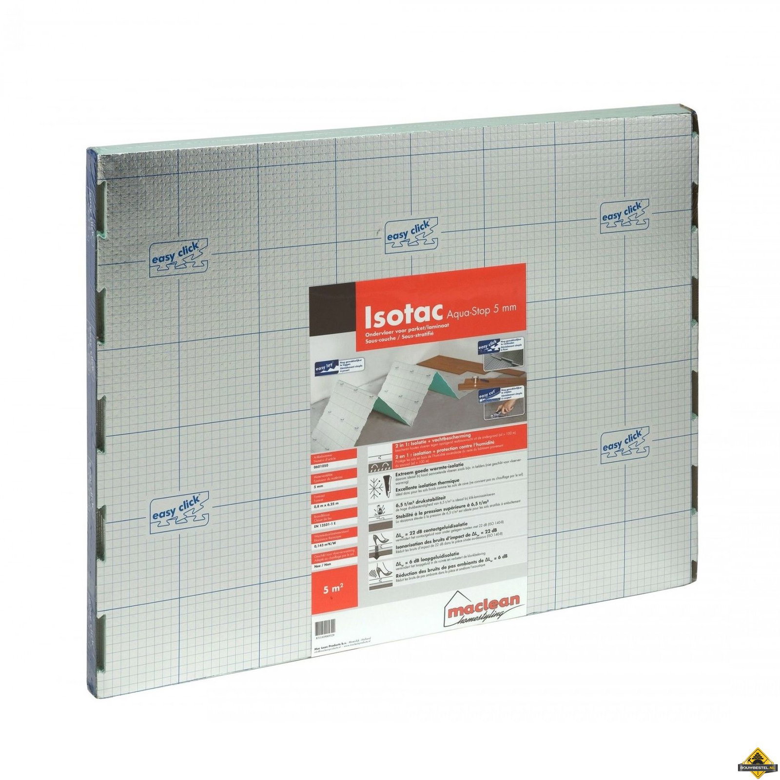 Isotac aquastop easyclick 5mm 0.8x6.25m =5m2