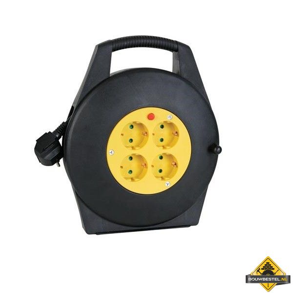 Kabelhaspel met 4 stopcontacten - 10 m