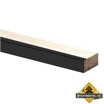 Vuren kanthout Zwart 18x34x3000mm - 10 stuks