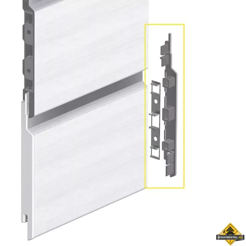 Keralit Eindkap + Connector rechts voor sponningdeel 167mm (5st)(bestelnr. 2842)