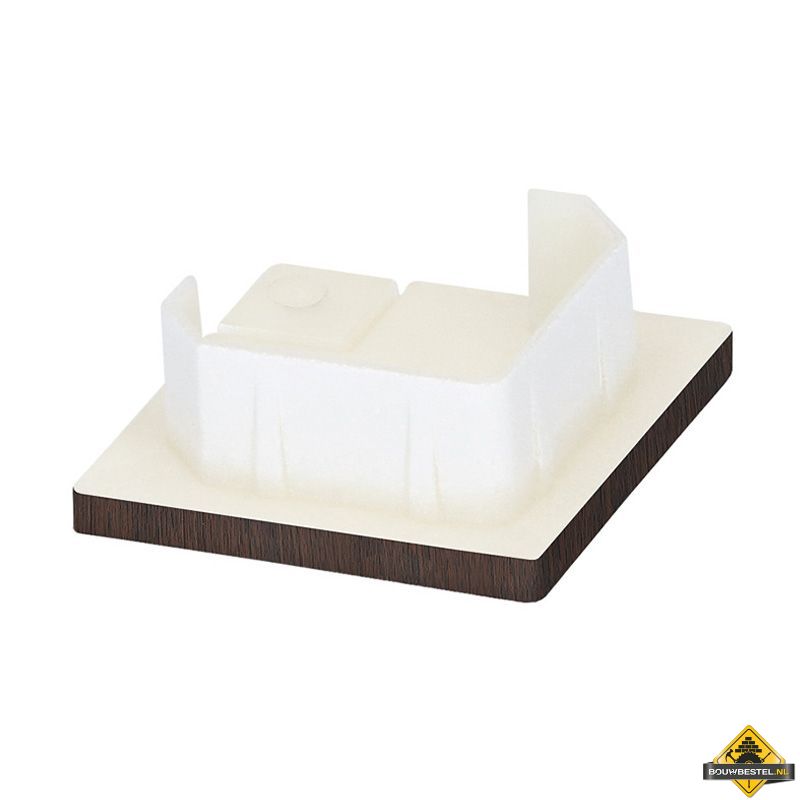 Keralit eindkap voor inwendig/uitwendig hoekprofiel 32x32mm Donker eiken - Classic (bestelnr. 2829)