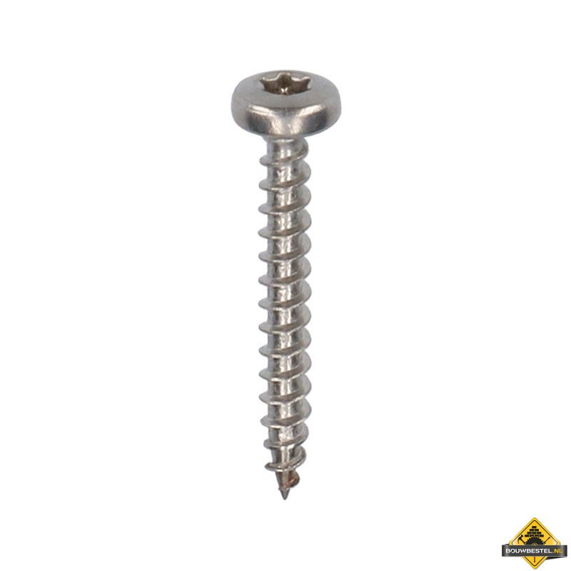 Keralit schroef 30mm rvs 200 stuks Rvs (bestelnr. 2801)