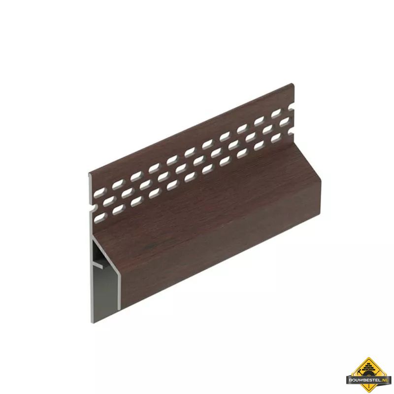 Keralit Trim/kraal Ventilatieprofiel gevel - Bruin eiken (bestelnr. 2849)