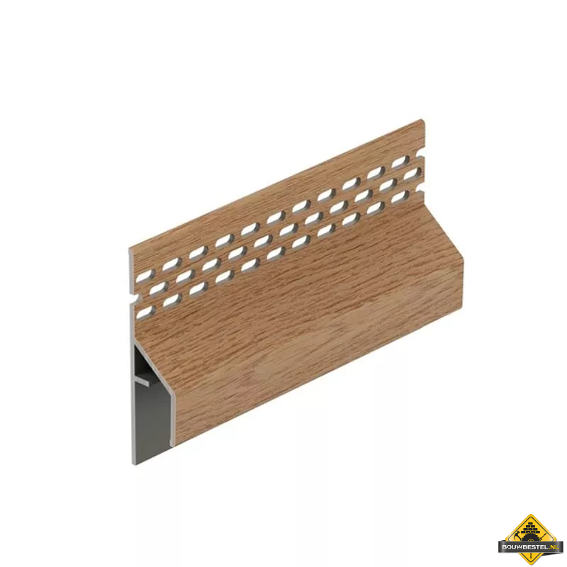 Keralit Trim/kraal Ventilatieprofiel gevel - Licht eiken (bestelnr. 2849)