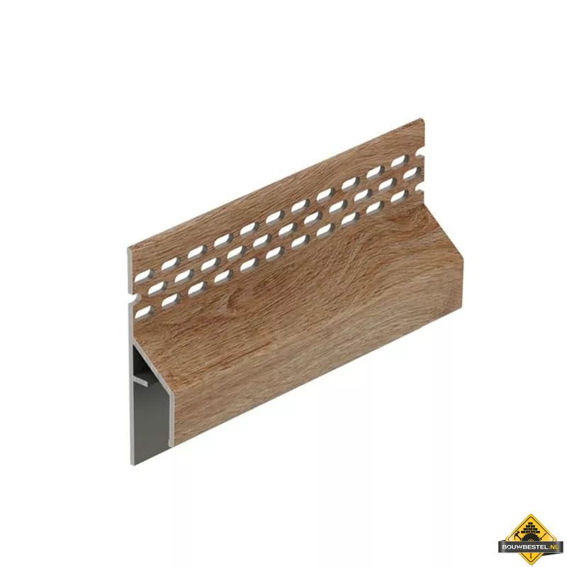 Keralit Trim/kraal Ventilatieprofiel gevel - Natuur eiken (bestelnr. 2849)