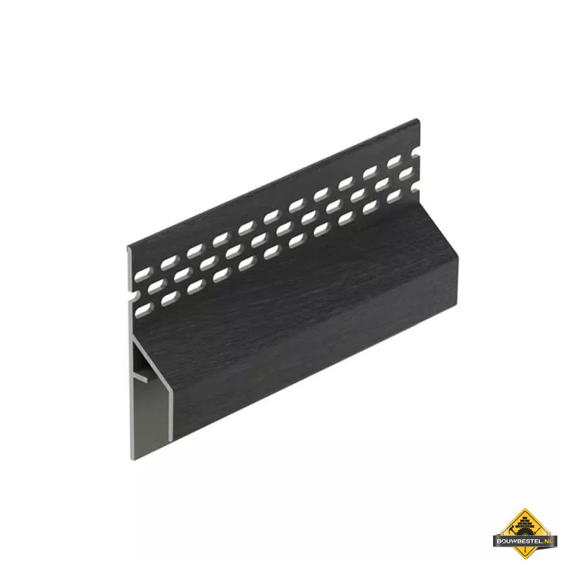 Keralit Trim/kraal Ventilatieprofiel gevel - Zwart eiken (bestelnr. 2849)