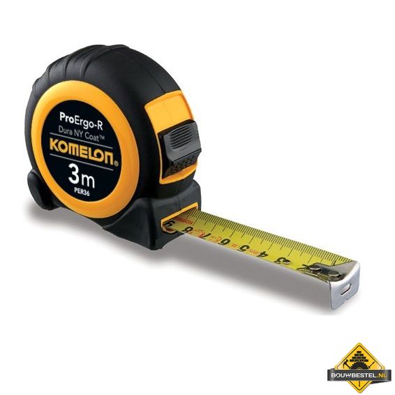 Komelon Pro Ergo-R rolbandmaat met ABS/rubber kast - 3 m x 16 mm