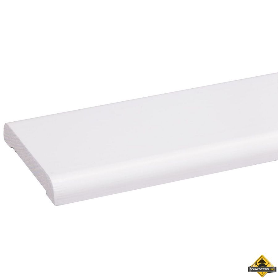 Grenen koplat recht FSC 12 x 68 mm 270 cm wit gelakt