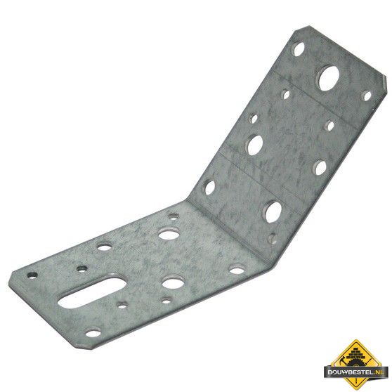 Koppelplaat 135 graden 180x60X2.5mm Sendzimir verzinkt - per stuk