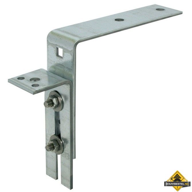 Kozijnstelbeugel / Kozijnstelhoek Type D 65X180mm 60X6 Verzinkt band - per stuk