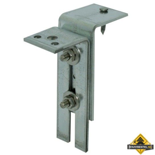 Kozijnstelbeugel / Kozijnstelhoek Type E 65X180mm 60X6 Verzinkt band - per stuk