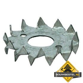 Kramplaat Diameter gat: 21mm Sendzimir verzinkt - 10 Stuks