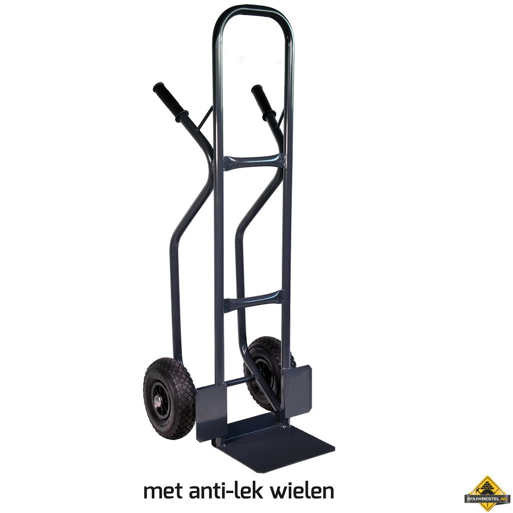 Steek krattenwagen PRO 300 kg softwiel (anti-lek band) - NL-fabricaat