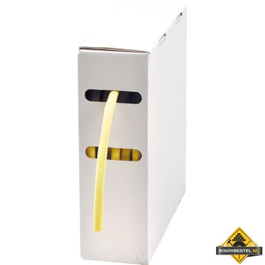Krimpkous-box met gekleurde krimpkous 4,8 mm geel | 10 meter