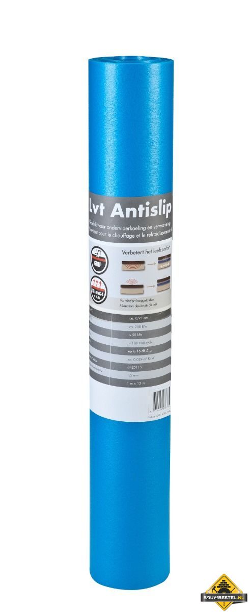 Click PVC / Laminaat ondervloer anti-slip 10 dB 1x15m (Vloerverwarming en koeling geschikt)