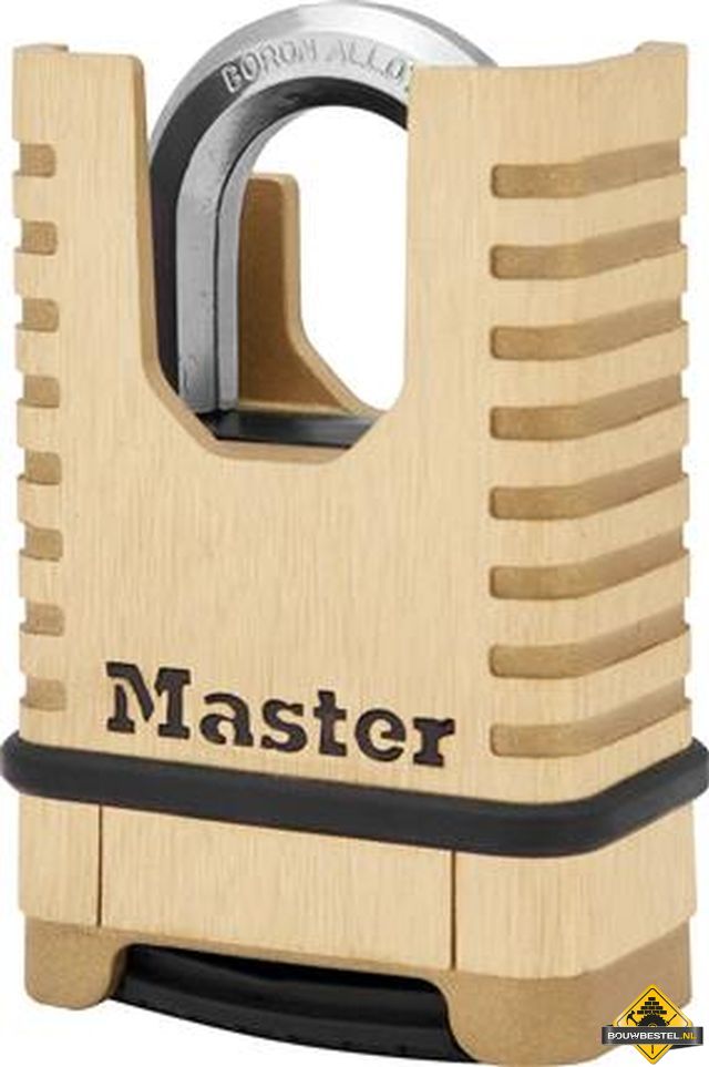 Masterlock Excell omhuld messing cijferhangslot 57mm met achthoekige boriumcarbide beugel