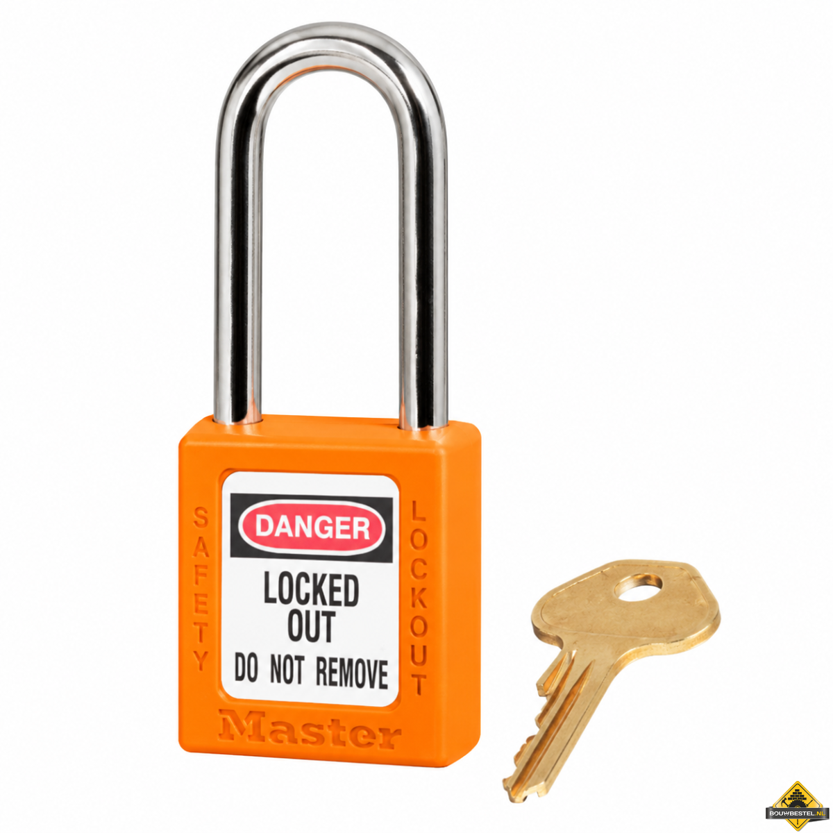 Masterlock Thermoplastisch hangslot, type 410, kast oranje 40mm, VS, incl. 1 sleutel