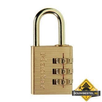 Masterlock messing cijfercombinatiehangslot - 30 mm