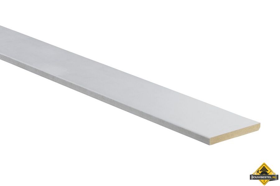 MDF vochtwerend V313 plint FSC 12 x 140 mm 488 cm RAL 9001 Creme