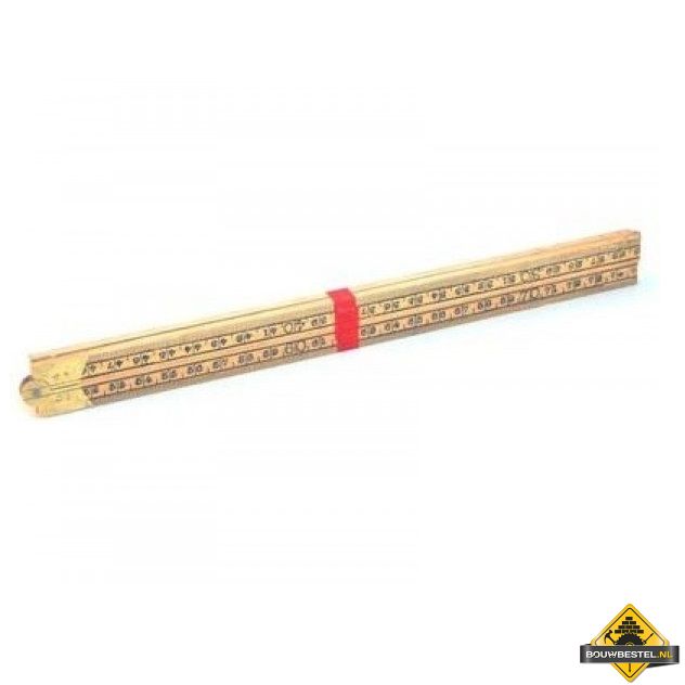 Memolon houten timmermansduimstok - 1 m