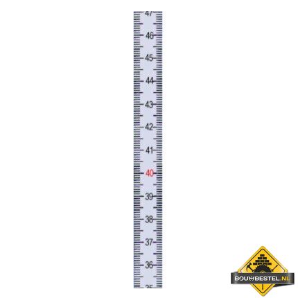 Memolon wit vlak machinemeetlint verticaal onder - 5 m x 13 mm