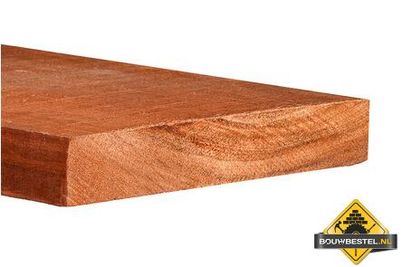 Meranti hout kd ruw 44x150 mm 400 cm PEFC