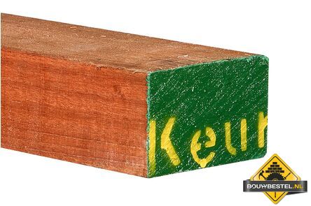 Meranti hout kd ruw 75x125 mm 305 cm PEFC