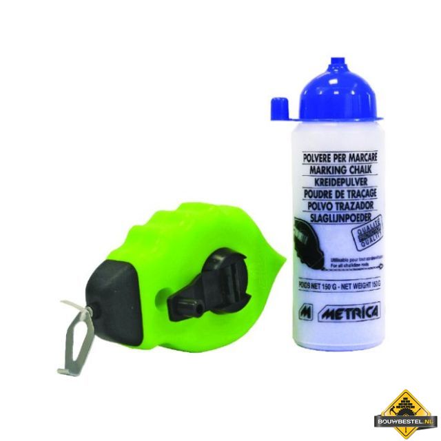 Metrica slaglijnmolen set 25m ABS incl. 150gr blauw poeder in blister