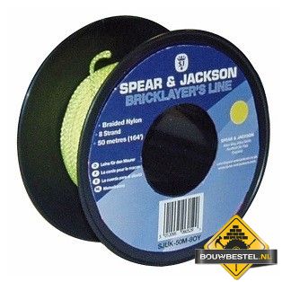 Metselkoord Spear & Jackson nylon mix van oranje/geel. klos 50 m per 12 stuks