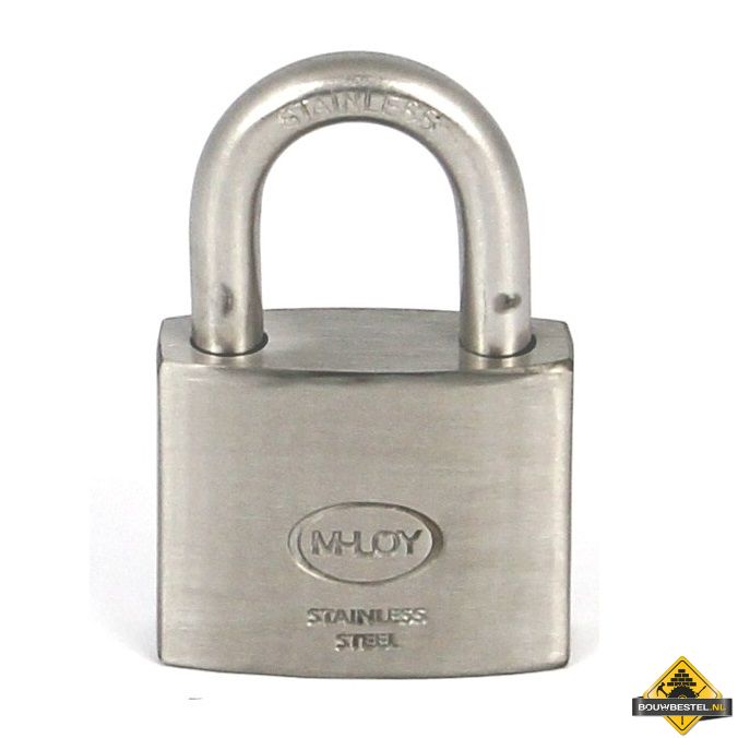 M-LOY massief RVS hangslot verschillend sluitend - 30 mm