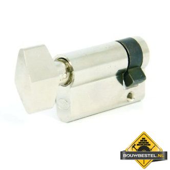 M-LOY messing vernikkelde knopcilinder - 30 - 30 mm
