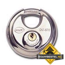 M-LOY RVS discushangslot gelijksluitend - 70 mm