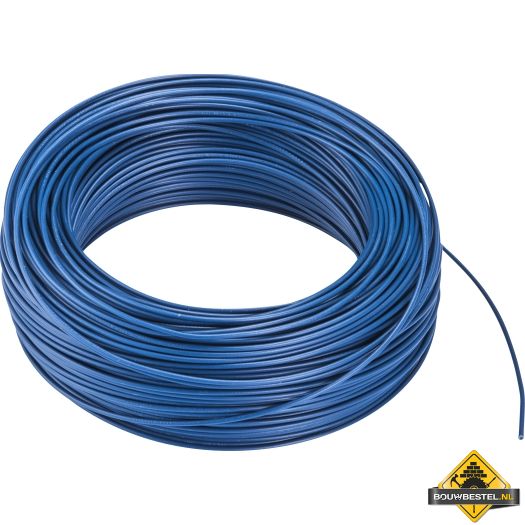 Montagesnoer Eca H05V-K Eca 0,5 mm2 blauw | 100 meter